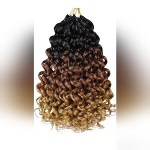 GoGo Curl Crochet Hair 12Inch 6Packs Curly Crochet Braiding Hair Water Wave Crot